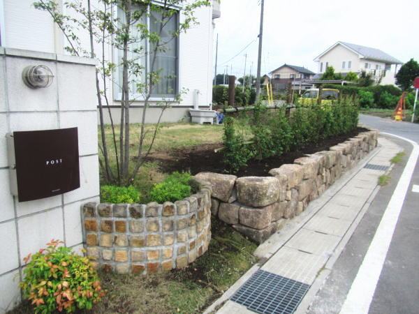色あせない銘石の石積み（群馬県前橋市O様邸）